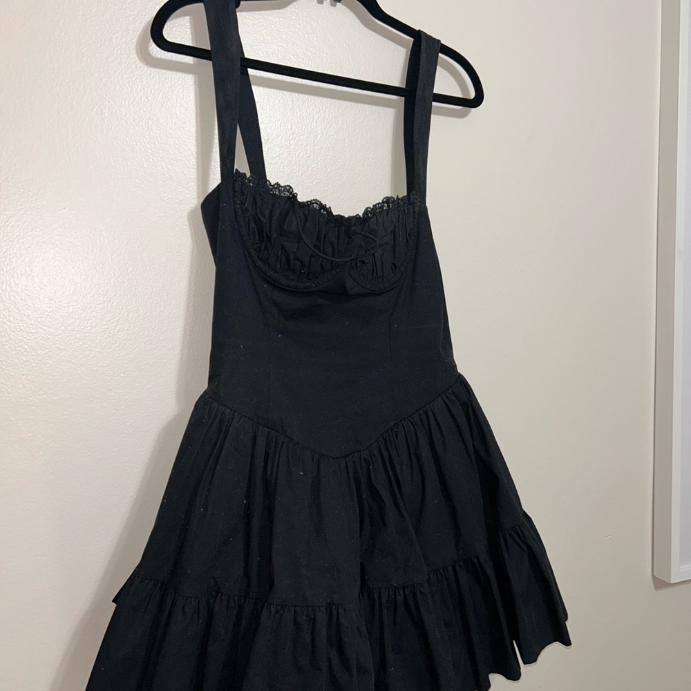 Elegant Black Tiered Dress